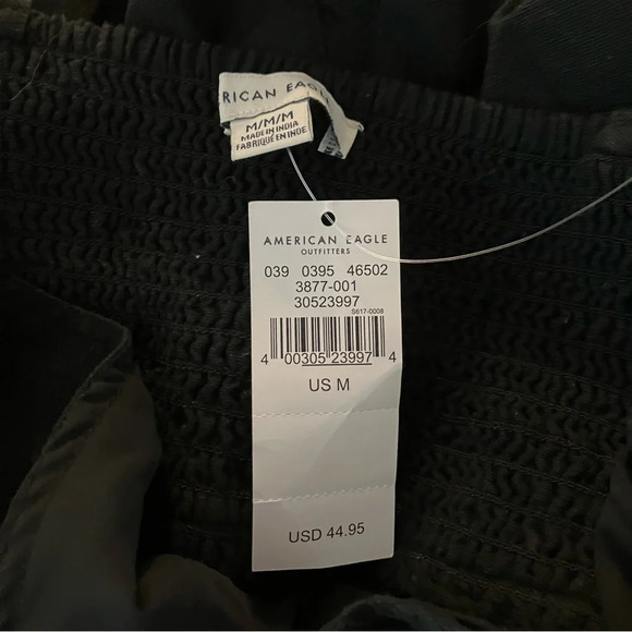 American‎ Eagle Button Front linen blend Mini Dress Medium NWT - Picture 5 of 6